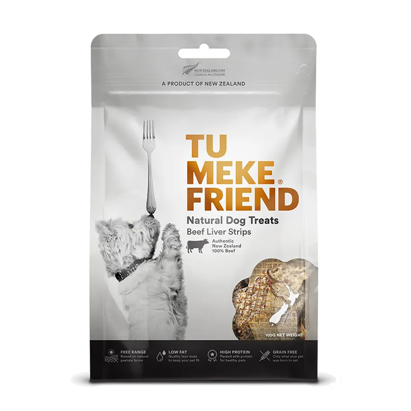 Tu Meke Friend Beef Liver Strips Dog Treats 100g