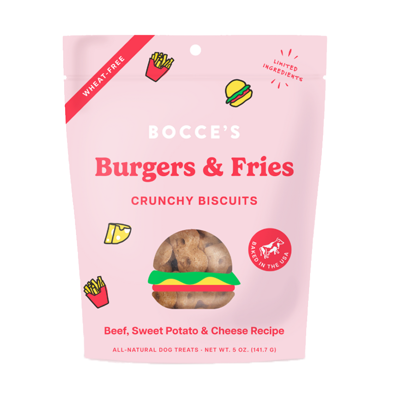 Bocce's Burgers & Fries Dog Biscuits 5oz/142g