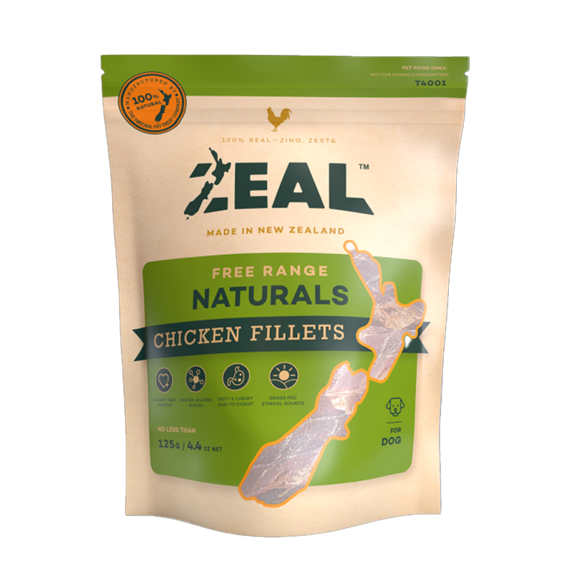 Zeal Free Range Chicken Fillets Dog Treats 125g