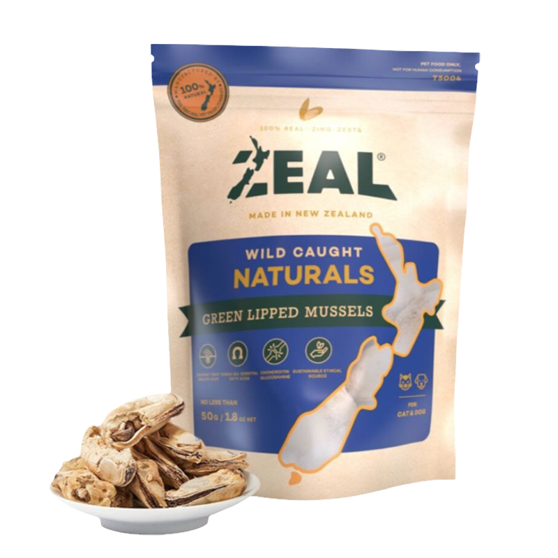 Zeal Wild Caught Green Lipped Mussels Dog Treats 50g
