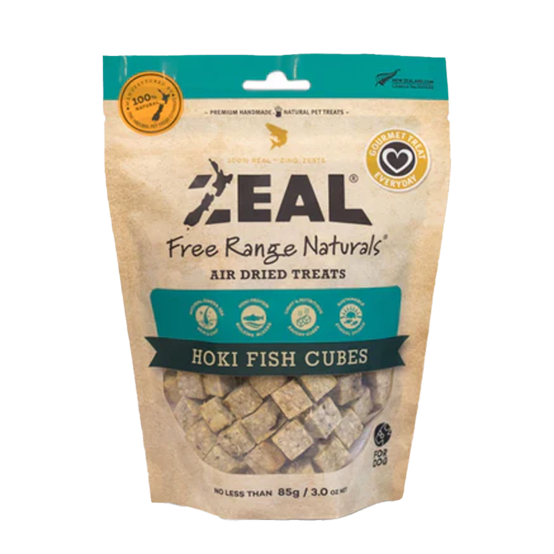 Zeal Wild Caught Hoki Fish Cubes Dog Treats 85g