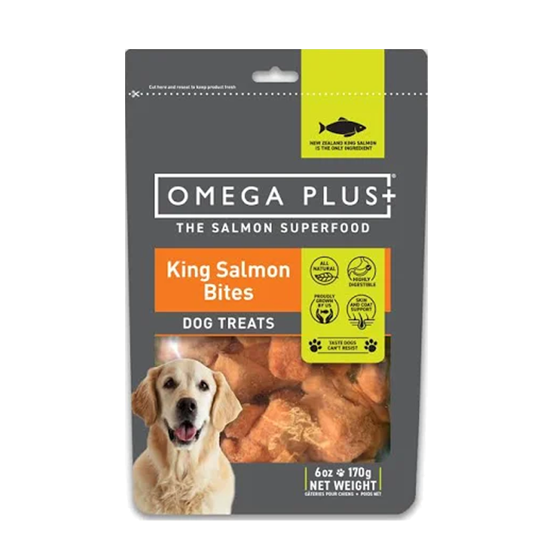 Omega Plus King Salmon Bites Dog Treats 80g