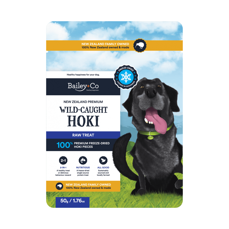 Bailey+Co NZ Premium Wild Caught Hoki Raw Treats 50g