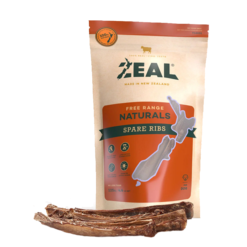 Zeal Free Range Spare Ribs Dog Chews 125g