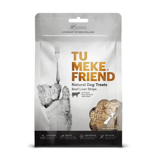 Tu Meke Friend Beef Liver Strips Dog Treats 100g
