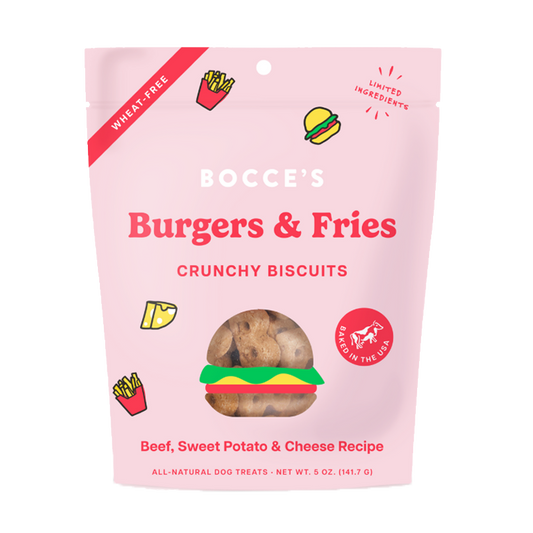 Bocce's Burgers & Fries Dog Biscuits 5oz/142g