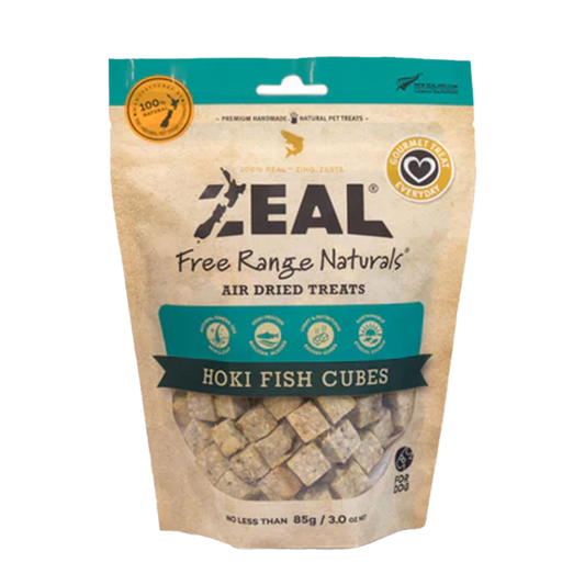 Zeal Wild Caught Hoki Fish Cubes Dog Treats 85g