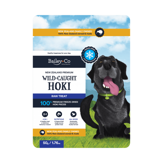 Bailey+Co NZ Premium Wild Caught Hoki Raw Treats 50g