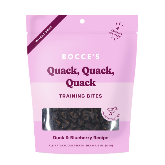 Bocce's Quack, Quack, Quack Dog Training Bites 6oz/170g