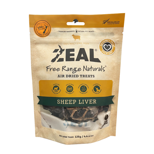 Zeal Free Range Sheep Liver Dog Treats 125g
