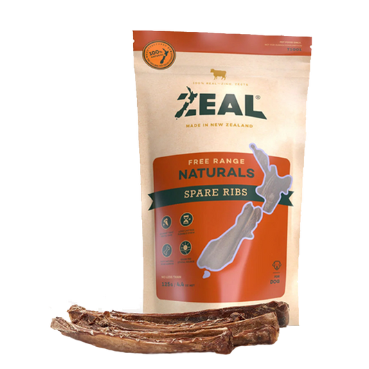 Zeal Free Range Spare Ribs Dog Chews 125g